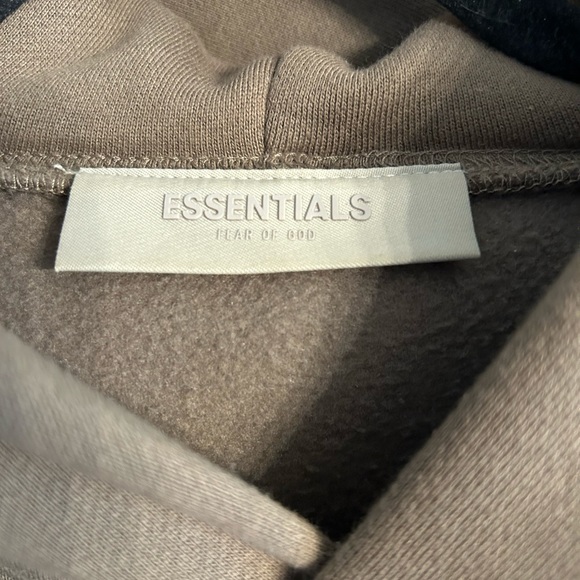 FEAR OF GOD ESSENTIALS Sweatshirt Hoodie Brown (Wood) Oversized Size Med… - Picture 7 of 7